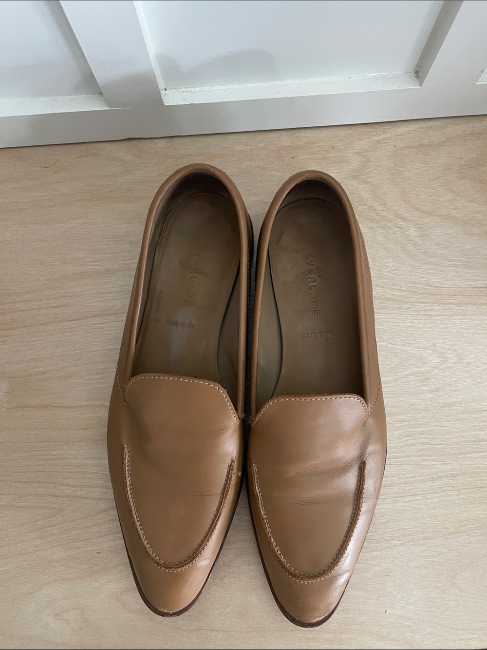 Everlane Caramel Tan Leather Loafers